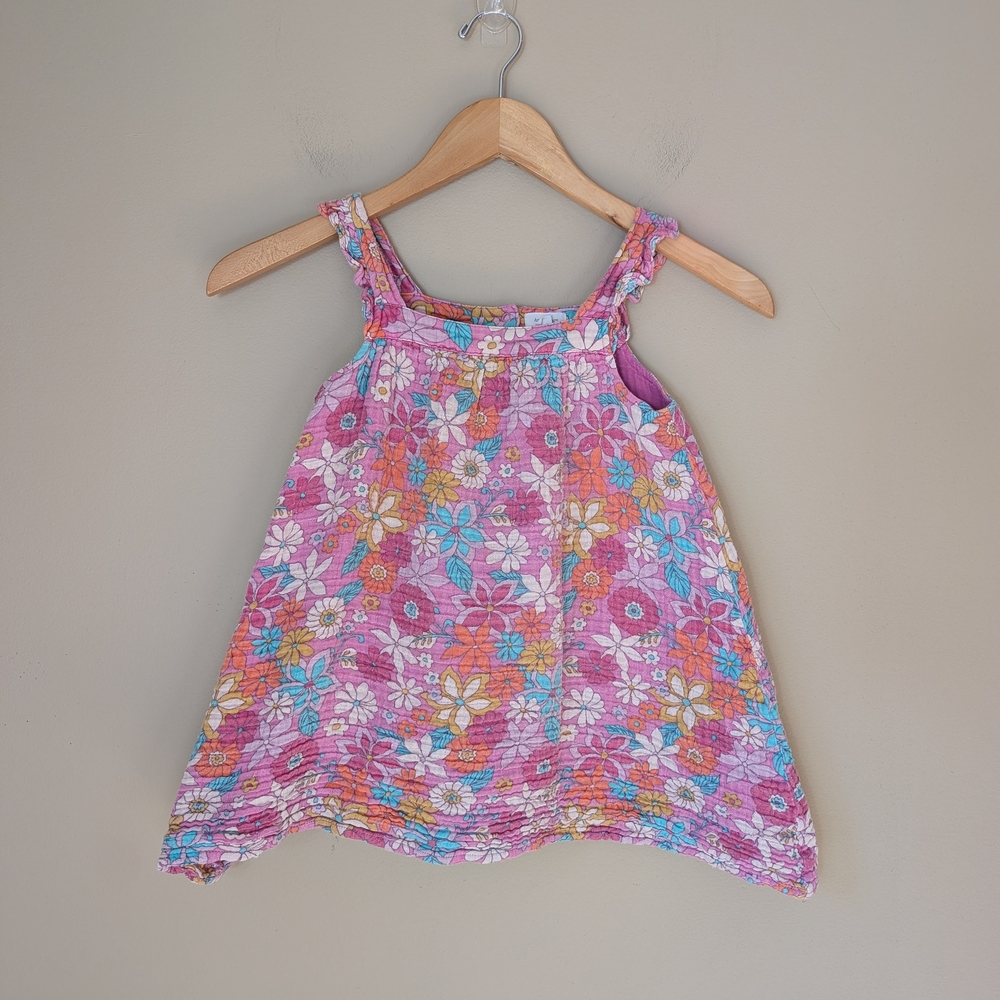 Angel Dear Floral Tank Top - Pink, Blue, Orange